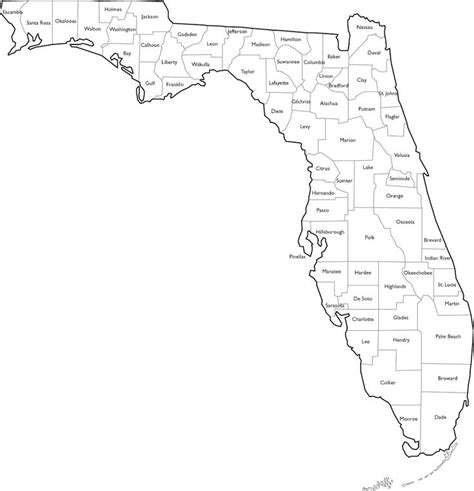 Florida Maps & Facts | Florida county map, County map, Map of florida