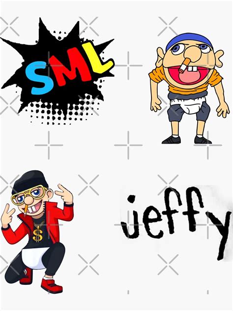 "Jeffy Funny Puppet Sticker Pack, SML , Supermariologan Cool" Sticker for Sale by Creezu | Redbubble