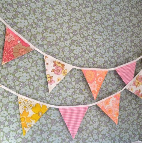 Funky Floral Bunting by sewingobsessed, via Flickr Fabric Bunting, Bunting Garland, Bunting ...