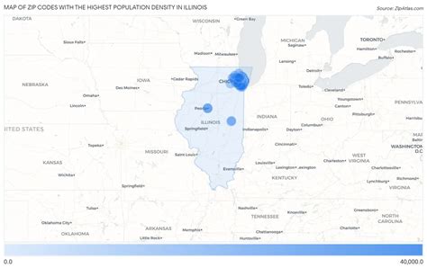 Highest Population Density in Illinois by Zip Code | Zip Atlas