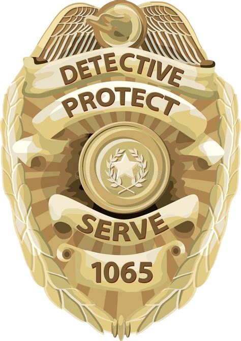 Detective Badge With Clipping Path Royalty Free Stock Photos - Image ...