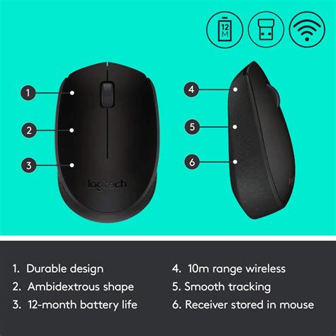 Logitech M170 Wireless Mouse (Black) - GameXtremePH