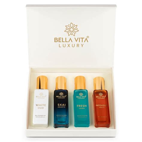 Buy Bella Vita Luxury Unisex Eau De Parfum Gift Set 4 x 20ml for Men & Women with SKAI, FRESH ...