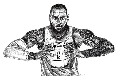 LeBron James, Pen, 12" x 16" : r/drawing