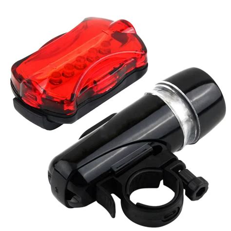 Power Beam 5 Led Bicycle Front Head light+Tail light Set Waterproof Road MTB Mountain Bike Rear ...