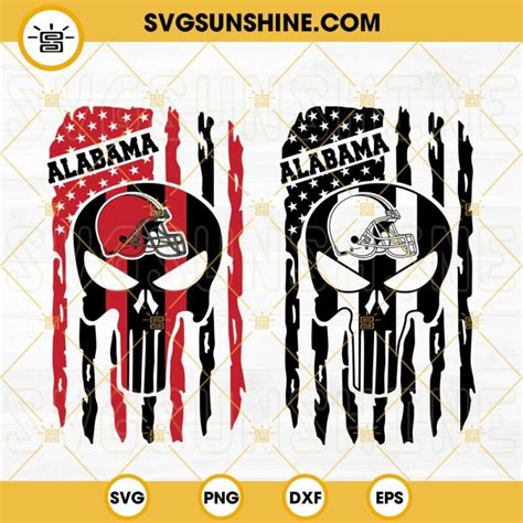 Alabama Football SVG, Alabama USA Flag SVG, Alabama Football Skull SVG ...