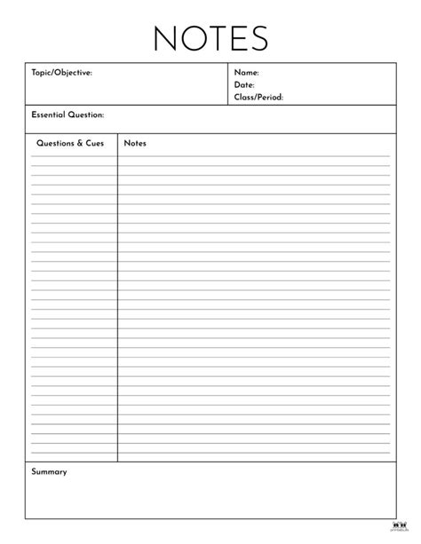 Cornell Notes Templates 15 FREE Printables Printabulls, 58% OFF