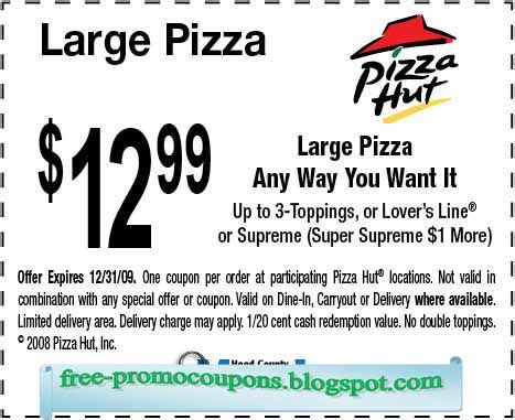 Printable Coupons 2023: Pizza Hut Coupons