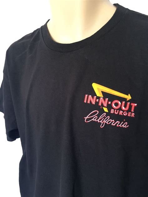 IN-N-OUT-BURGER California Amazing Graphic T-Shirt Short Sleeve Black Large | eBay