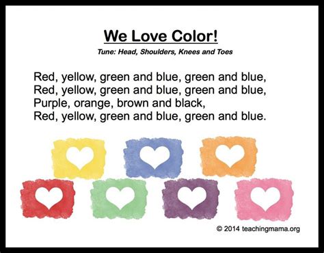 10 Preschool Songs About Colors | Color songs, Preschool songs ...