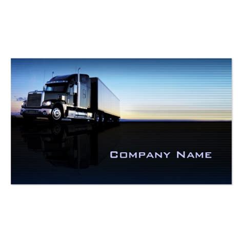 Truck - transportation & logistics business card