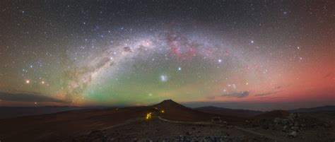 photography, Nature, Landscape, Long exposure, Panorama, Milky Way, Starry night, Atacama Desert ...