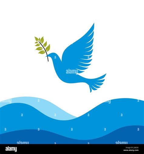 Church logo. Dove with branch, which Noah released from the ark Stock Vector Image & Art - Alamy