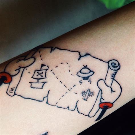 treasure map tattoo | Map tattoos, Tattoos, Art tattoo