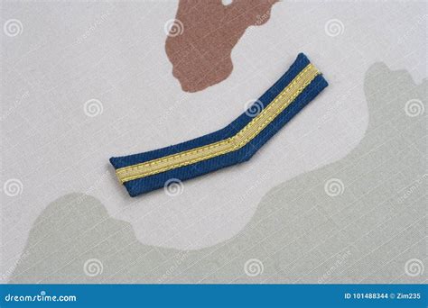 ARMY Private Rank Patch on Desert Uniform Stock Photo - Image of army ...