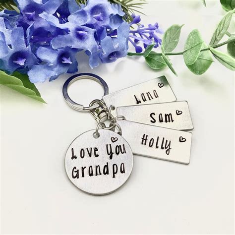 Keychain for Grandpa - Etsy