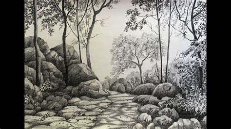 Pencil Drawing Of A Forest at PaintingValley.com | Explore collection of Pencil Drawing Of A Forest