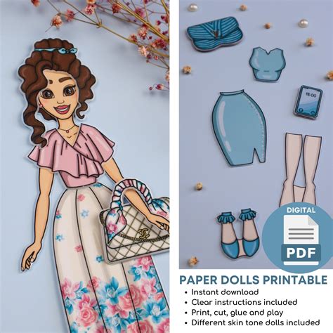 Paper Doll Printables DIY Kits For Kids Dress Up Doll Canada ...