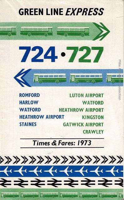 Green Line Express services 724 and 727 : times and fares 1973 : London ...