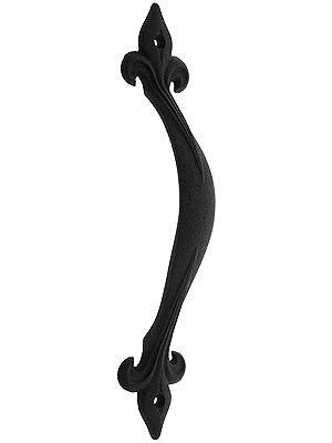 Orleans Cast Iron Door Pull With Black Powder-Coated Finish | Iron ...