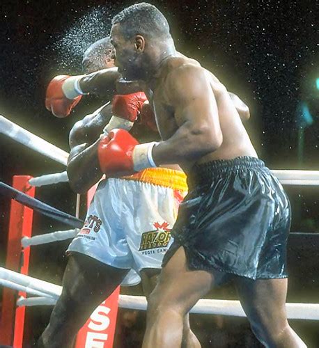 Tyson vs. Ruddock | Mike Tyson lands a fierce right hand to … | Flickr