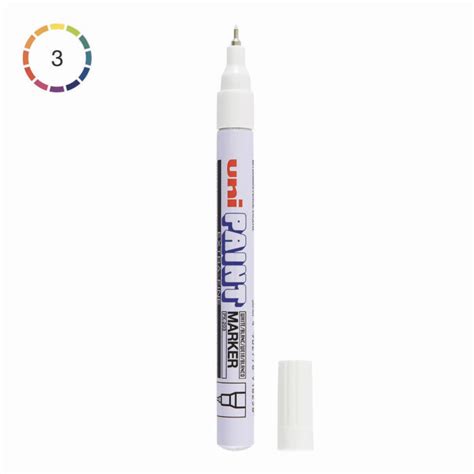 Uni Paint Marker PX-30, Silver (3 Pack) - Unfade.eu