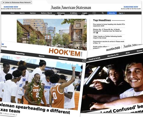 New design for Statesman, Austin360 and Hookem