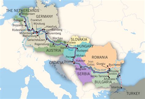 Rhine Main Danube River Map