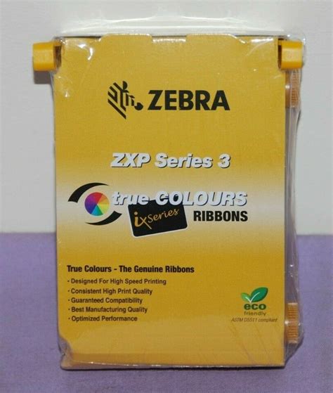 Zebra ZXP Series 3 Printer True Colours Black Ribbon 800033-860 (500 Images)-NEW | eBay