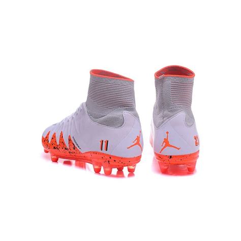 New Soccer Cleats Nike HyperVenom Phantom 2 FG Neymar x Jordan Orange White