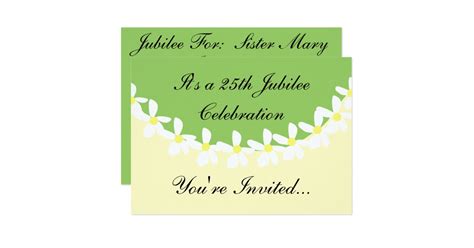 Nuns 25th Jubilee Celebration Invitations | Zazzle