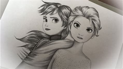 Frozen 2 Drawing Elsa and Anna - YouTube