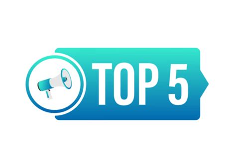 Top 5 Vector Hd Images, Top 5 Label Star Best, Rank, Luxury, Laurel PNG ...