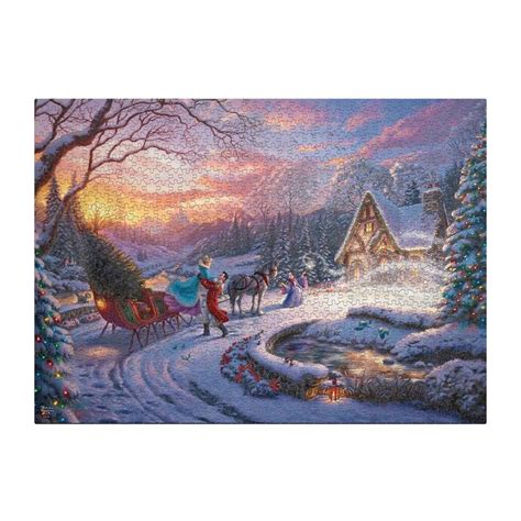 Thomas Kinkade 1000 Piece Holiday Puzzle-"Cinderella Bringing Home the ...