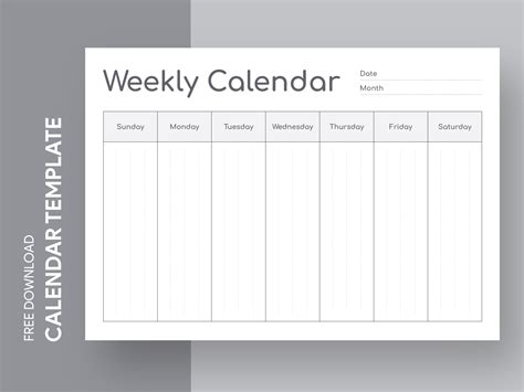 Weekly Calendar Free Google Docs Template by Google Docs Templates on ...