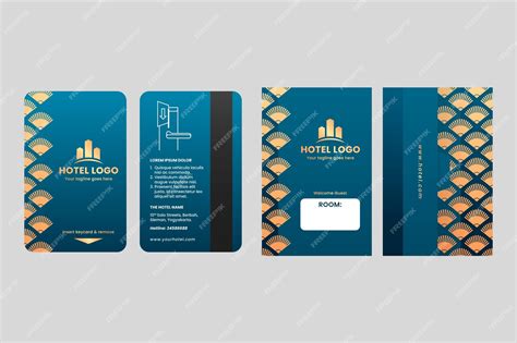 Free Vector | Gradient hotel key card template