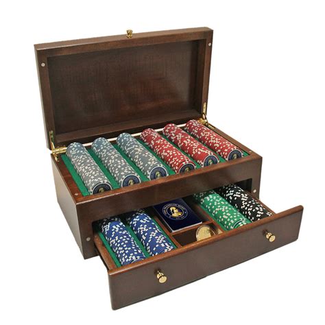 Franklin Mint Poker Chip Set in Beautifully Crafted USA Made Wood Case – Wood Expressions