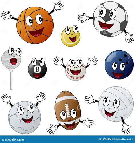 Cartoon Sport Balls Characters Stock Images - Image: 15094984