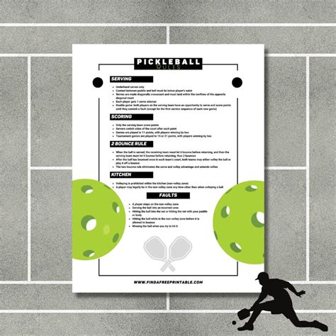 Free Printable Pickleball Rules - Find a Free Printable