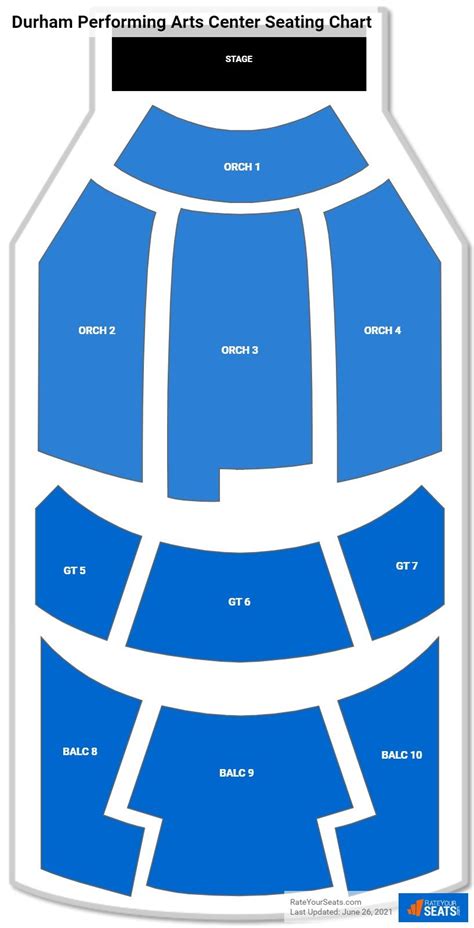 Durham Performing Arts Center Seating Chart - RateYourSeats.com