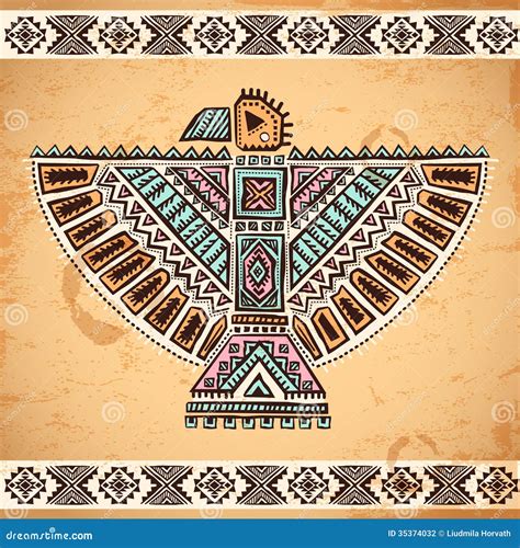 Tribal Native American Eagle Symbols Stock Photography - Image: 35374032