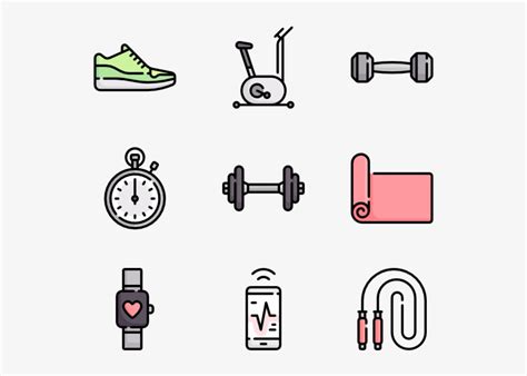 Gym Equipment Icons - Icon Transparent PNG - 600x564 - Free Download on NicePNG