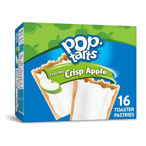 Pop-Tarts Breakfast Toaster Pastries, Frosted Crisp Apple, Value Pack, Good Source of 3 B ...