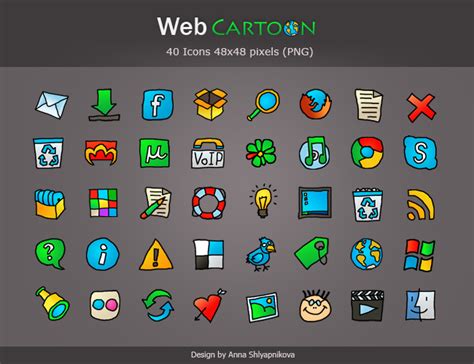 Icons Pack 'Web Cartoon' by shlyapnikova on DeviantArt