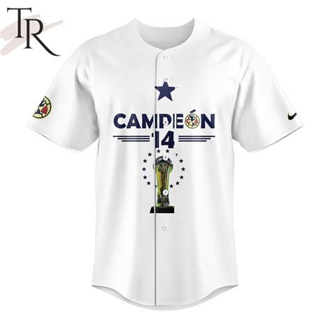 Club America Campeon 2023 Custom Baseball Jersey - White - Torunstyle