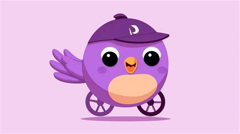 Premium Photo | Cute baby sparrow with bicycle helmet simple logo