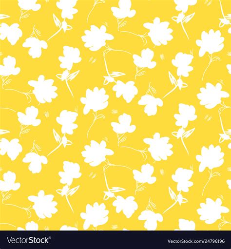 Simple flower yellow pattern design Royalty Free Vector