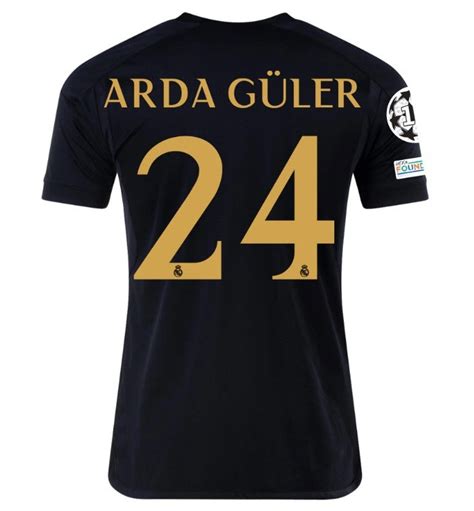 Arda Güler Real Madrid 23/24 UCL Third Jersey - JerseyMotion