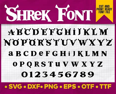 Shrek Font Shrek SVG Shrek Font Shrek Font SVG Shrek | Etsy