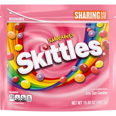 Skittles Smoothies Sharing Size Candy Bag, 15.6 oz - Walmart.com ...